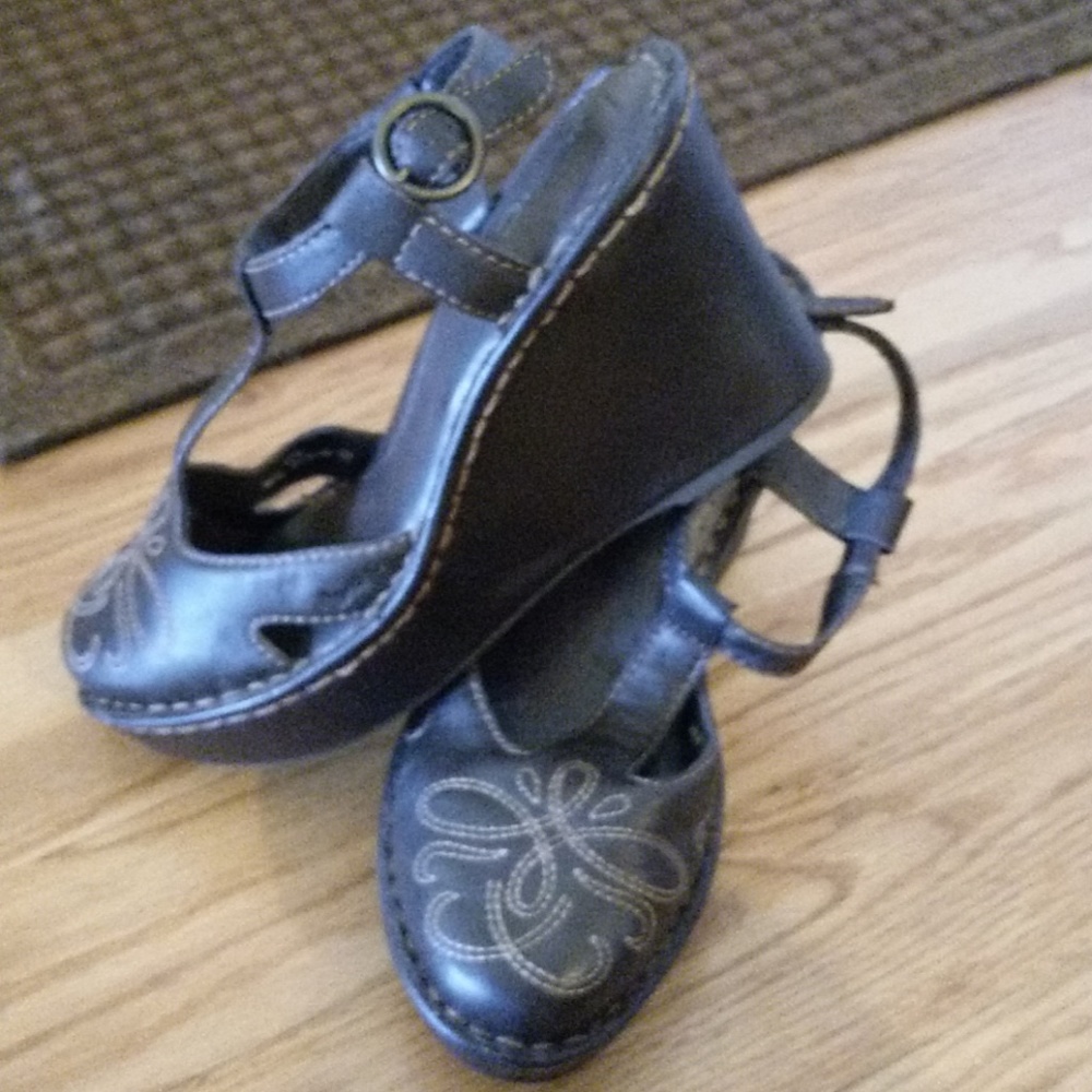 B. O. C.  Strapped Wedge Heel Sandal